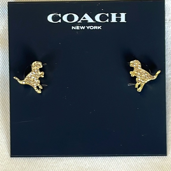Coach Rexy Pave Crystal Stud Earrings NWT - Picture 1 of 3